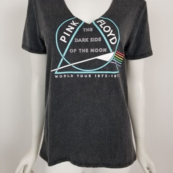 Pink Floyd Graphic Choker V Neck T Shirt - Picture 3 of 7